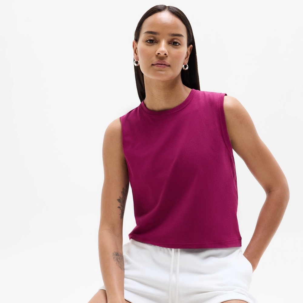 Athleta True Cotton Crop Tank Women’s XL